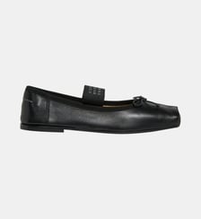Ballerines classiques en cuir avec Numeric logo MM6 Maison Margiela