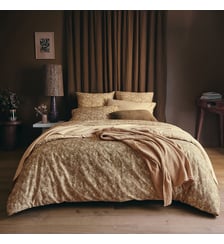 Parure de lit imprimée en satin de coton, taies carrées, BRUYERE Essix
