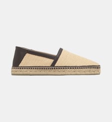Espadrilles style mule en raphia tressé et cuir NAC Castaner