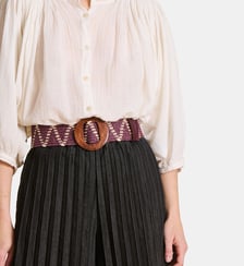 Ceinture élastique boucle en bois La Fée Maraboutée