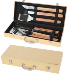 Ustensile barbecue MALETTE 6 USTENSILES BAMBOU Le Marquier