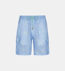 Bermuda en lin Bubbles Turtles 3D Vilebrequin