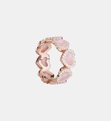 Bague Cœurs Nacre Rose APM Monaco