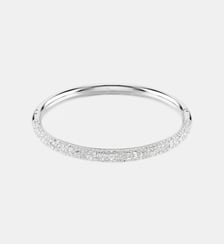 Bracelet-jonc Sublima, Pavé neige, Métal rhodié Swarovski