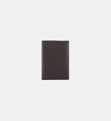 Portefeuille vertical moyen modèle zippé 2 volets Martin en cuir lisse Le Tanneur