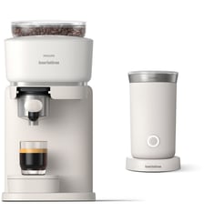 Machine à expresso Baristina BAR303/00 cafetière à grain Blanche + mousseur à Lait Philips