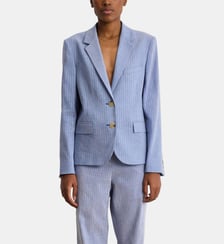 Veste de tailleur à rayures en lin mélangé - MARWA Pablo