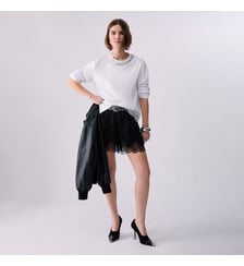 T-shirt avec dentelle et ornements bijoux Liu Jo