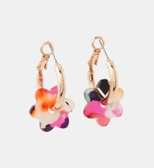 Petites créoles avec fleurs en résine - multicolore Balaboosté
