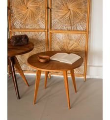 Table basse au motif marqueté Léonie N°1139- Produit chiné Debongout