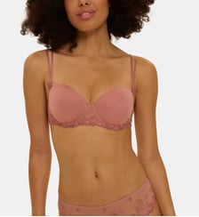 Soutien-gorge décolleté carré en spacer 3D - Rose Fumé Simone Pérèle
