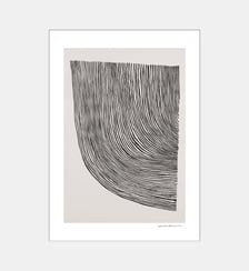 Poster   Curves Black - The Poster Club x Leise Dich Abrahamsen Poster & Frame