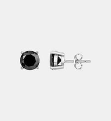 Boucles d'oreilles puces Ryo en Acier 316L avec oxyde de zirconium noir Phebus