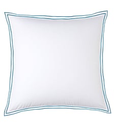 Taie D'oreiller Pure White Percale Lavée Pink  Finition Black Drouault