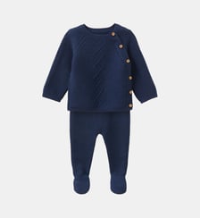 Ensemble naissance - Coton biologique et laine Cyrillus