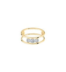 Bague HULA HOOP Trilogie - Diamants, poids total 0,40ct approx. - Or jaune 750‰ La Brune & La Blonde