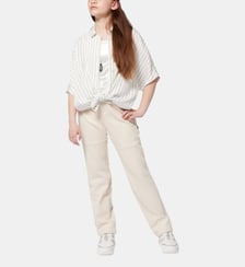 Chemise longue fluide rayée DKNY