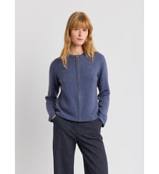 cardigan Zip en cachemire gris anthracite Agnès b.