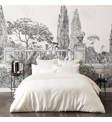 Parure de lit unie en satin de coton bio, taies rectangles, TEOPHILE Alexandre Turpault