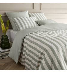 Housse de couette rayée coton bio/Lyocell Bleuenna AM.PM