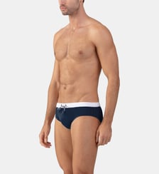 Slip de bain coupe ajustée à ceinture contrastée Ron Dorff
