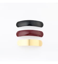 Set de 3 barrettes noir, bordeaux et doré Balaboosté