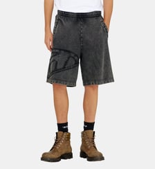 Short en molleton avec logo Oval D sectionné Diesel