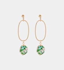 Boucles d'oreilles perles de verre à fleurs Balaboosté