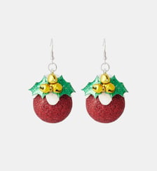 Boucles d'oreilles boules de Noël Balaboosté
