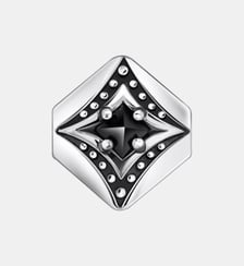 Clous d’oreilles individuels sertis d’une gemme noire Thomas Sabo