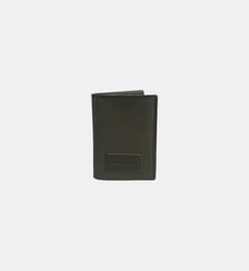 Portefeuille vertical en cuir et toile canvas Seattle Serge Blanco