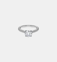 Bague solitaire Eternity, Diamants de synthèse 1,2 ct tw, Forme ronde, Or blanc 18 carats Swarovski