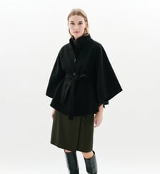 Poncho hacaro - Motif uni - Coupe droite Caroll