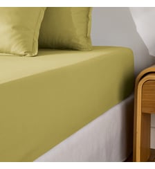Drap housse en percale coton, 80 fils, bonnet 30 cm La Redoute Interieurs