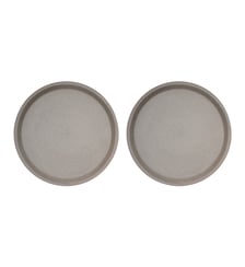 Assiette en terre cuite à décor rond OYOY