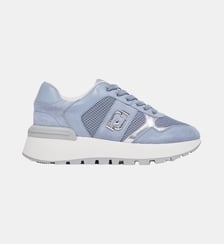 Sneakers à plateforme en daim et maille filet Liu Jo