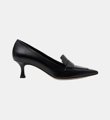 Austin - Mocassins En Cuir Veau Lisse Noir Parallèle