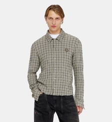 Chemise à carreaux effet seersucker Diesel