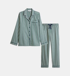 Pyjama col tailleur en popeline de coton, Essentiel Fantaisie Laurence Tavernier