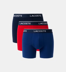 Lot de 3 boxers longs coton stretch Lacoste