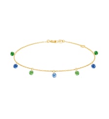 Bracelet CONFETTI RIO - Saphirs bleus et tsavorites, poids total 0,90ct approx. - Or jaune 750‰ La Brune & La Blonde