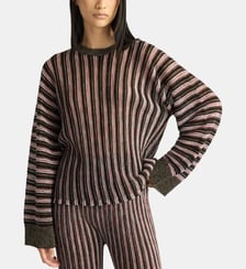 Chicory haut en lurex à rayures multicolores Momonì