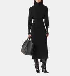Robe Midi En Laine Et Cachemire Lanvin