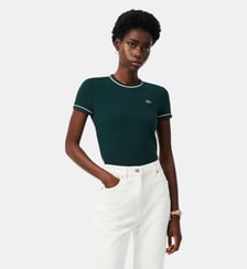 T-shirt jersey liserés contrastants Lacoste