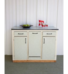 Buffet en formica vert Gilbert N°1900- Produit chiné Debongout