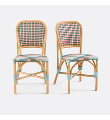 Lot de 2 chaises tressées tartan La Redoute Interieurs