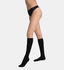 Mi-bas maille coton respirante et effet polaire Thermo Dim