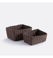 Lot de 2 paniers en corde de papier La Redoute Interieurs