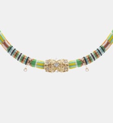 Collier perles tissées avec cabochon central POLINA Hipanema