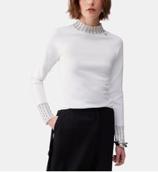 Pull avec découpe et broderies Liu Jo